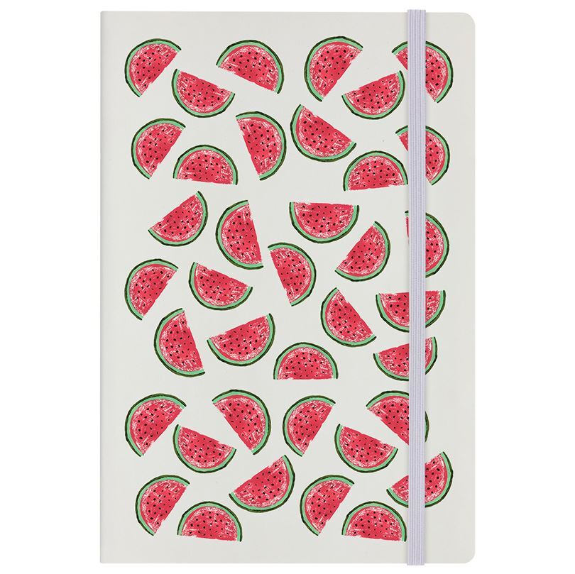 IzziRainey House Watermelons Cream A5 Hard Cover Notebook
