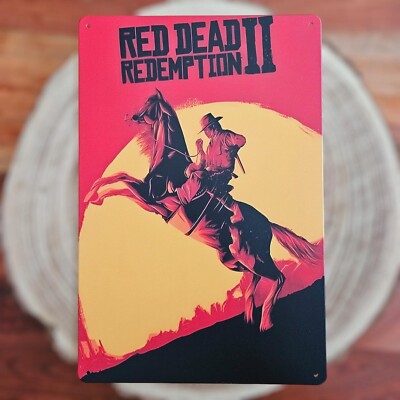   Blechschild Metallschild Gaming Red Dead Redemption RDR