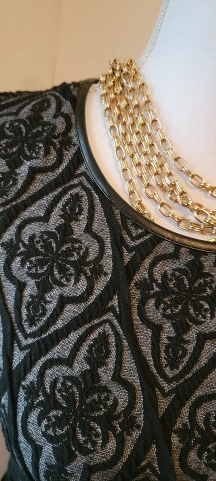 INC Womens Black Long Sleeve Stretchy Textured Bodycon Sheath Dress PP - Image 3 of 4