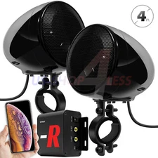 Bluetooth Amp ATV Waterproof Motorcycle Stereo Speaker Audio Music Radio System