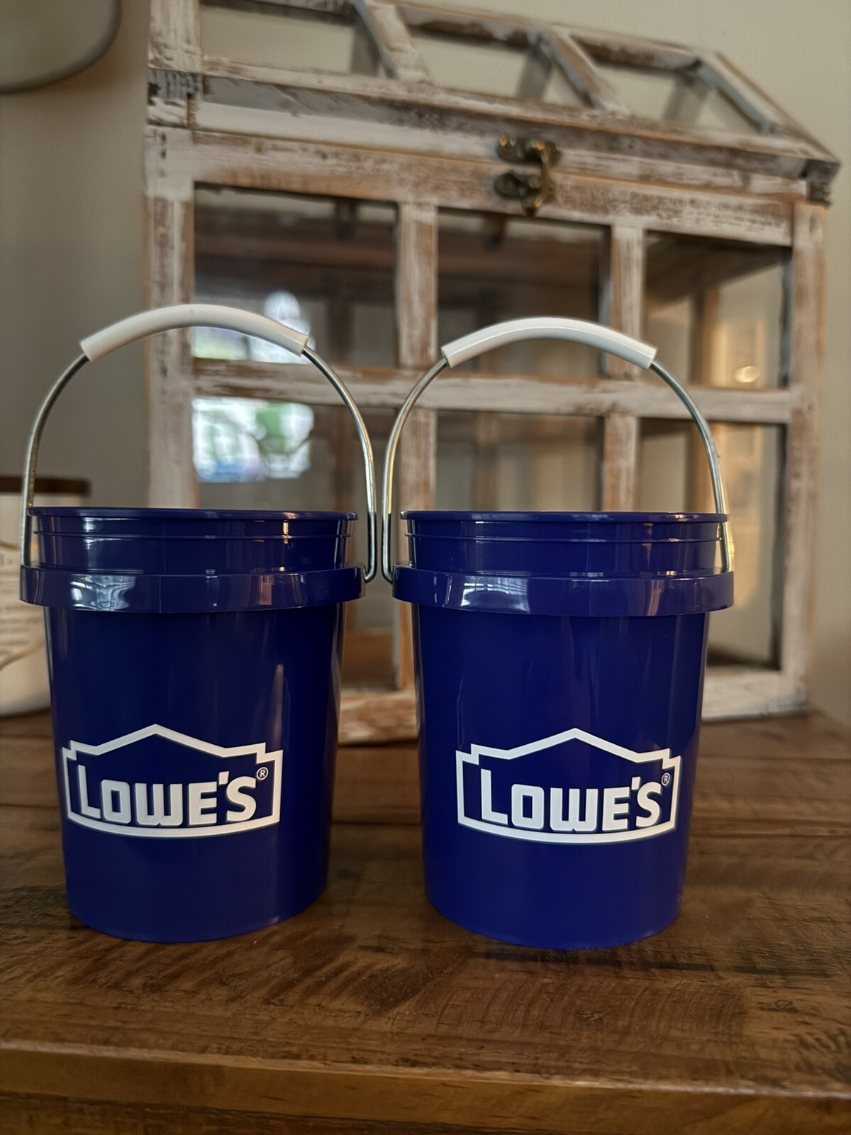 NEW! Set Of 2 Lowe's 0.5Quart BPAFree FoodGrade Poly Mini Paint