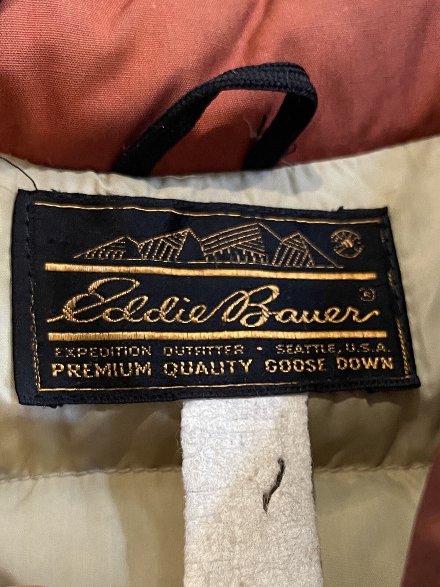 VTG Eddie Bauer Goose Down Coat Men's Sz L VTG Puffer Jacket