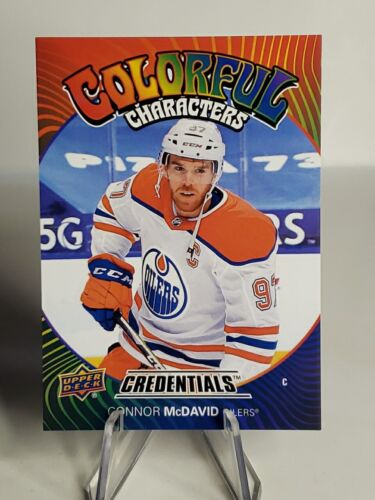 CONNOR MCDAVID 2021-22 UD Credentials Colorful Characters Edmonton Oilers SP