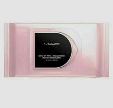 Mac,Gently off wipes Off Wipes + Micellllar Water Lingettes Demaq 80 Sheets NEW 