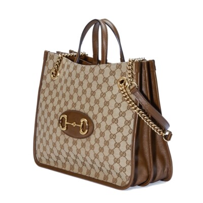 New Authentic Gucci Horsebit 1955 Original GG Canvas & Leather