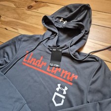 Under Armour Coldgear Hoodie Mens Small Gray Sweatshirt Outdoor School Sport New