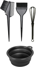4PCS Hair Dye Kit with Silicone Bowl Dye Brush Comb Mixer Professional Hair Colo