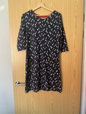 Weird Fish Women’s Navy Blue Hot Air Balloon Pattern Jersey Dress Size 14