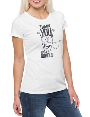 Thank You Captain ObVIous Damen T-Shirt Obvious Geek Nerd Fun Science Lehrer