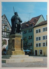 Ansichtskarte Jena - Marktplatz mit "Hanfried" und "Göhre", 1995
