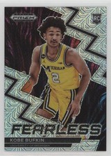 2023-24 Panini Prizm Draft Picks Fearless Mojo Prizm 1/25 Kobe Bufkin #15 1ce5