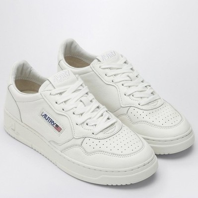 AUTRY Women s  Medalist  Low Goatskin Leather Sneakers White 37 / 7 US $290+ NEW