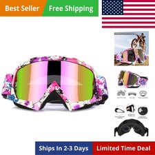 Motocross Goggles - ATV Dirt Bike Motorcycle UTV MX Offroad Riding Goggles wi...