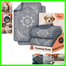Super Absorbent Washable Pee Pads for Dogs 2-Pack Reusable Puppy Training P...