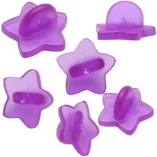 100 Pack Star Shape Rubber Pin Backs, Lapel Pin Backing Locking Pin Ke