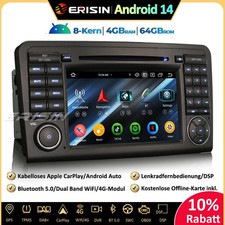 64GB Android 16 Autoradio CarPlay F&uuml;r Mercedes ML/GL Klasse W164 X164 GPS DAB CD