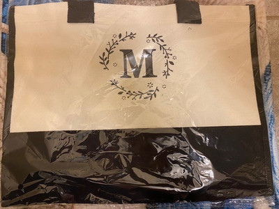 New Tote Bag Personalized Initial letter ''M''. Good for personal Items.