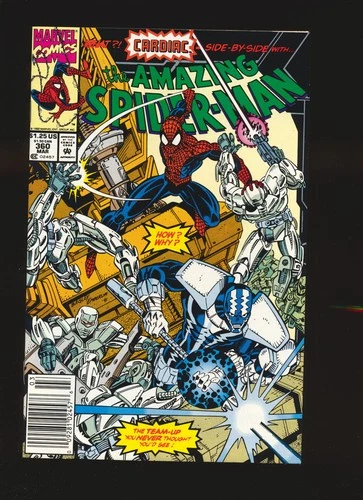 Amazing Spider-Man # 360 Newsstand - 2nd Carnage cameo NM- Cond