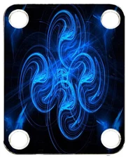 Neckplate to fit Electric Guitar Color Graphic P J Bass Strat Tele Spiral 20