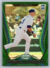 Gavin Lux 25 2020 Panini Chronicles Certified Green Los Angeles Dodgers Card