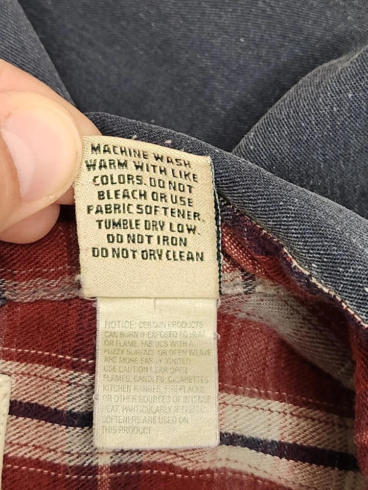 DE COLECCIÓN L.L. Camisa Huracán Forrada de Franela Frijol Para Hombre XLT Azul Cazadora con Botones Foto 4 de 4