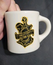 Taza de cerámica estilo Victor vintage de los años 60 Harley-Davidson Motor CO 10 OZ