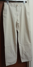 EDDIE BAUER FLAT FRONT PANTS COTTON 053002401280 35X34 TAN COLOR