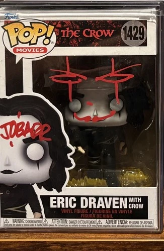 Funko Pop! The Crow #1429 Eric Draven with Crow Movies signed by JAMES O BARR