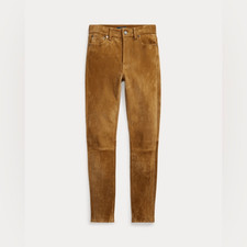  1298 POLO RALPH LAUREN WOMEN'S VINTAGE SUEDE LEATHER COWGIRL PANTS Sz S 27