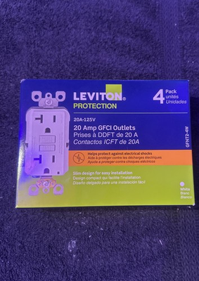 #ad Leviton GFNT2 4W 20A GFCI Outlet 4 Pack New Sealed $33.88