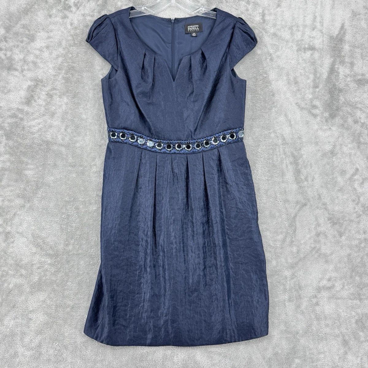 princess polly baby blue dress Adrianna Papell Beaded Short Dress With Sleeve Gift for Hoilday Day Deals Adrianna  Papell Store main image 0