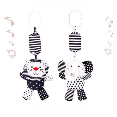 2Pcs Hanging Rattle Toys for Babies, Hanging Baby Toy, Car Seats Stroller Toys w