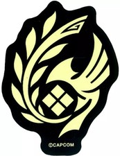 Monster Hunter Wilds Luminous Sticker Research Team Emblem 50×38mm