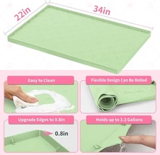 Waterproof Under Sink Mat 34" x 22" Protect Cabinet Upgraded Silicone FREESHIP