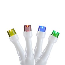 Northlight 10 B/O Multi LED Wide Angle Christmas Lights - 3 ft White Wire