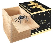 Big Wooden Spider Prank Box - Surprise Joke Box for Fun