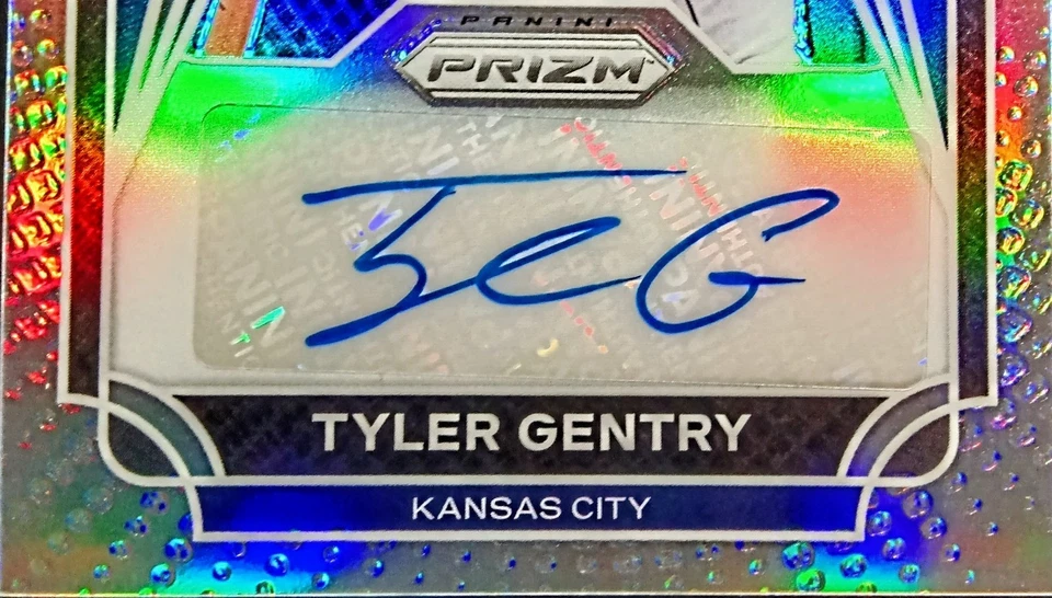 2021 Panini Prizm Draft Picks #AU-TG Tyler Gentry RC Rookie Royals Prizm Auto - Image 3 of 4
