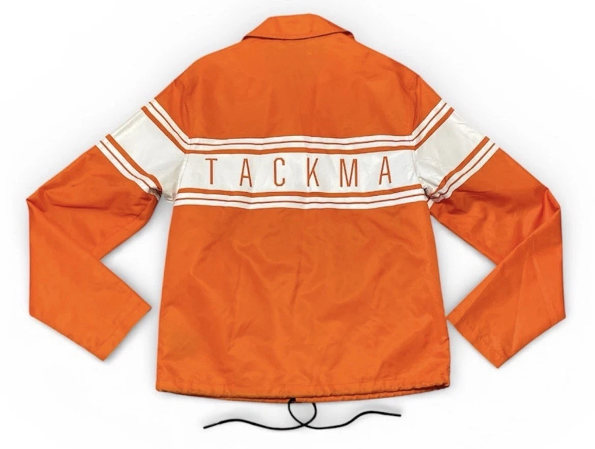 Men's Tackma Bold Colorblock Windbreaker Jacket Lightweight Orange White Small