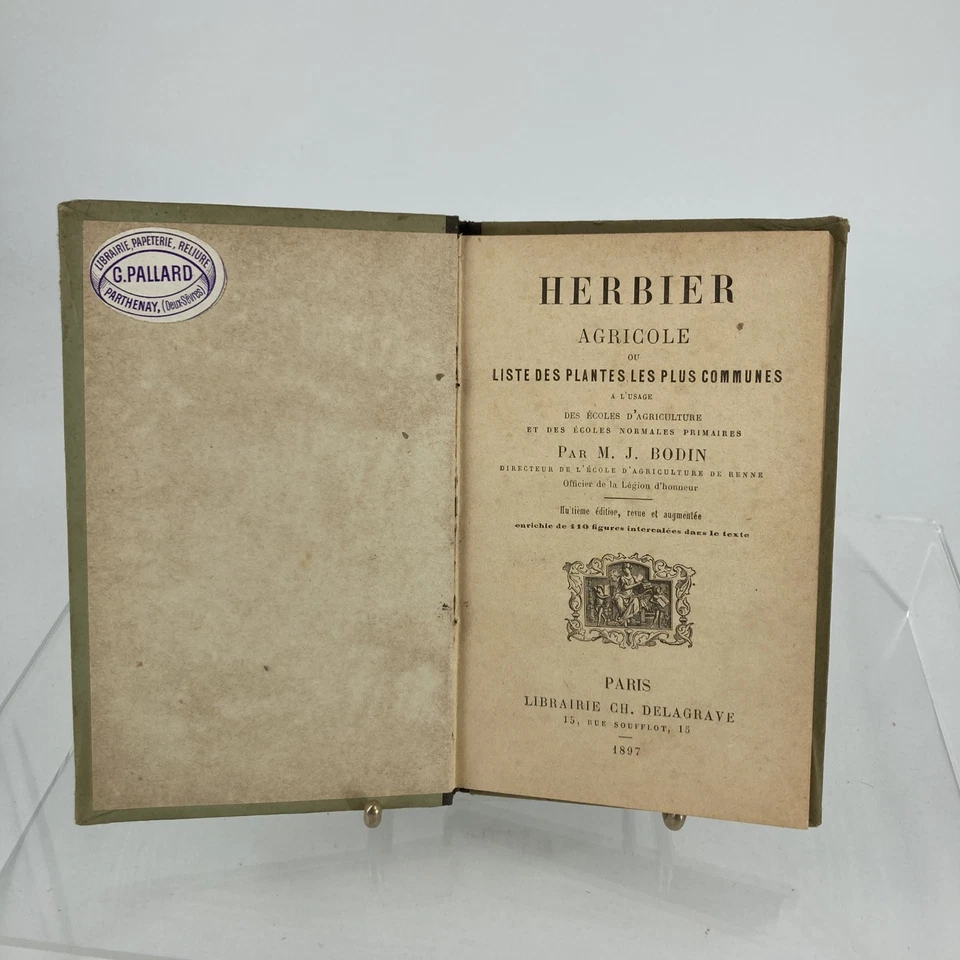 Herbier Agricole Librairie CH.Delagrave Paris 1897 151 pages - Photo 3/4