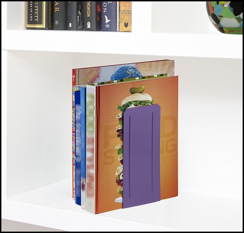 Acrimet Jumbo Premium Bookends 9" (Purple Color) (1 Pair Pack) - Picture 4 of 5
