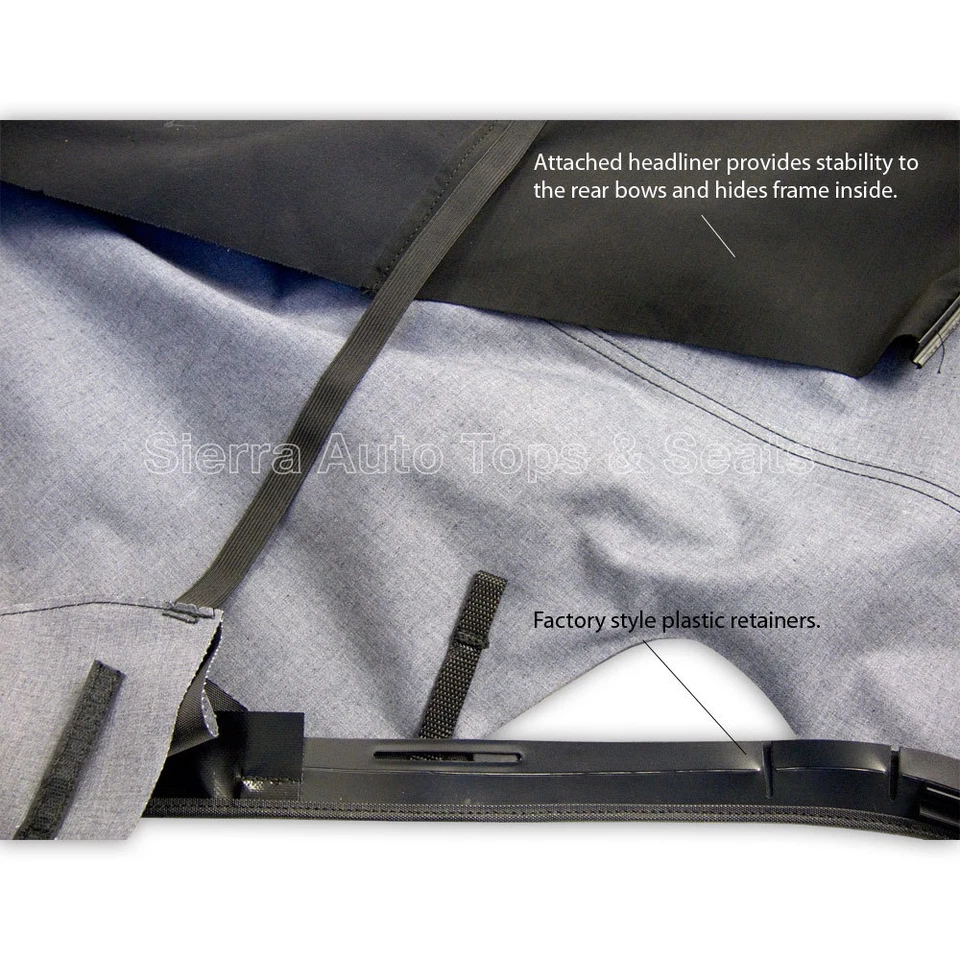 Ford Mustang 2005-2014 Convertible Top DOT & Heated Glass Window Sailcloth - Image 4 of 4