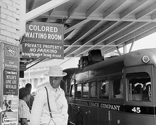 Segregated Bus Stop Durham North Carolina 1940 McMahan Photo Archive Art 10x8