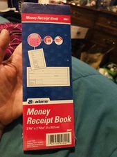 Adams Money Rent Receipt Book 3 Part Carbonless Forms 50 Sets 2 3/4 x 7 3/16