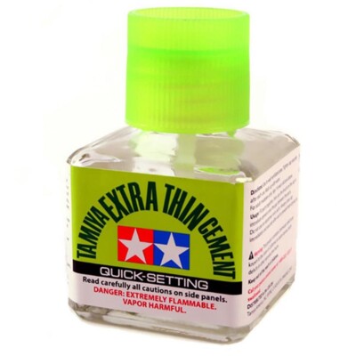 Tamiya Extra Thin Cement Quick Set Version Modellierzement 40ml Plastikbausatz Neu
