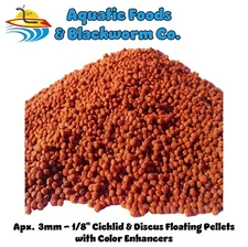 3mm Discus & Cichlids Floating Pellets with Color Enhancers