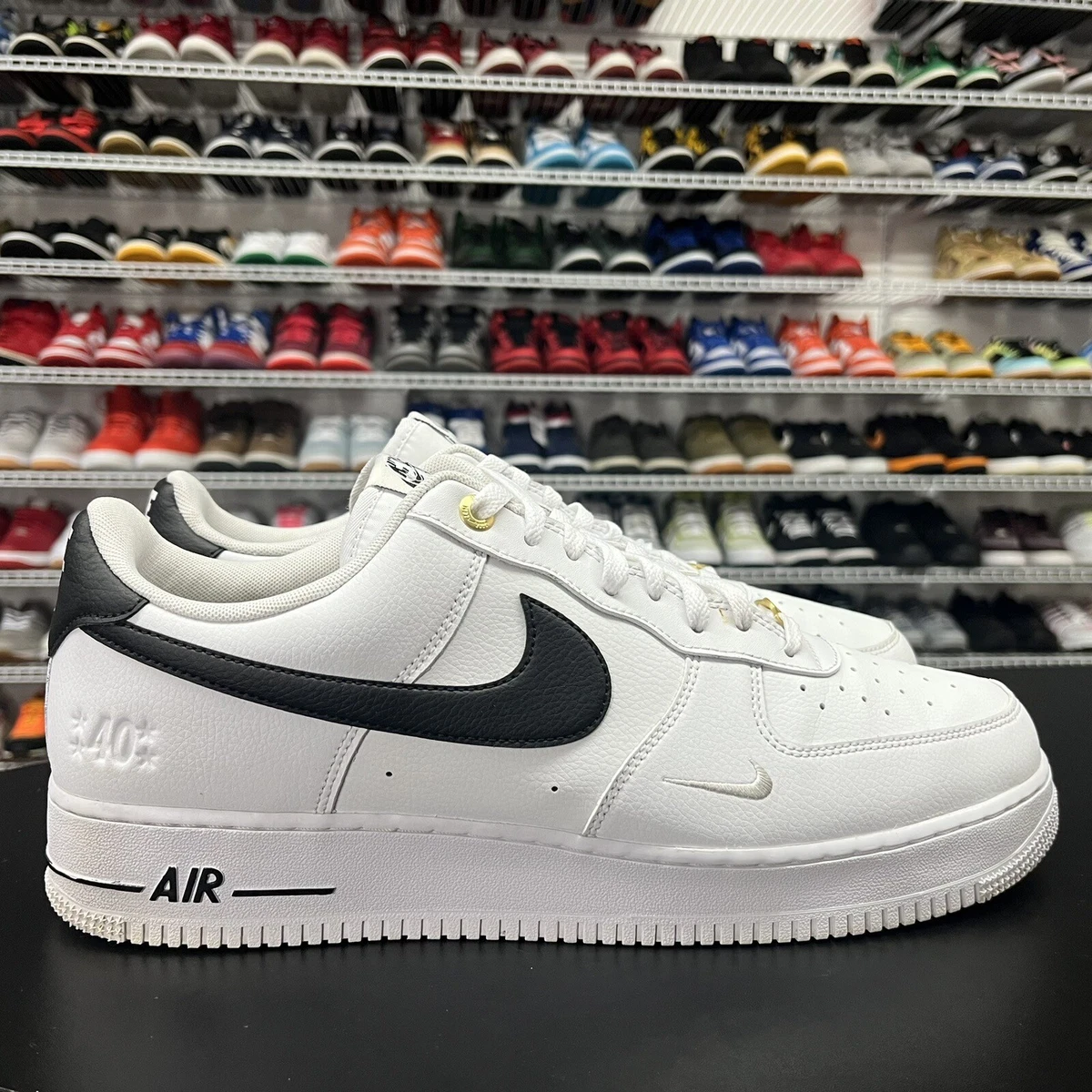 Nike Air Force 1 07 LV8 40th Anniversary White Black Shoes 