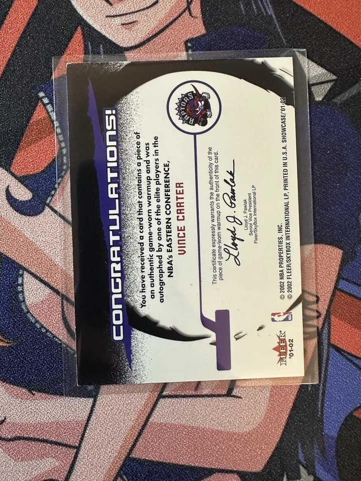 2001-02 Fleer Showcase Basketball Beast of the East Relic Autograph Vince Carter - Image 2 of 2