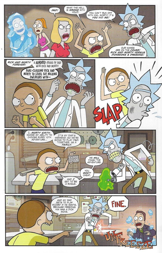 Rick And Morty Comic 3 Dungeons and Dragons Cover A First Print 2018 ...