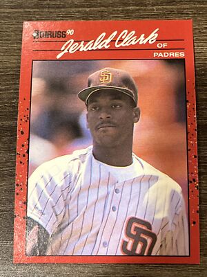 ERROR NO DOT 1990 DONRUSS BASEBALL CARD #593 JERALD CLARK PADRES PACK FRESH
