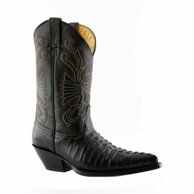 Grinders Carolina Brown Boots Croc Western Cowboy Boots